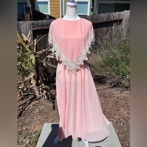 Blush Vintage Midi Dress Sz 7/8